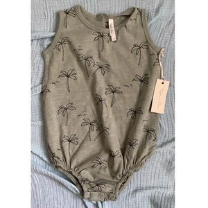Rylee + Cru palm tree onesie NWT